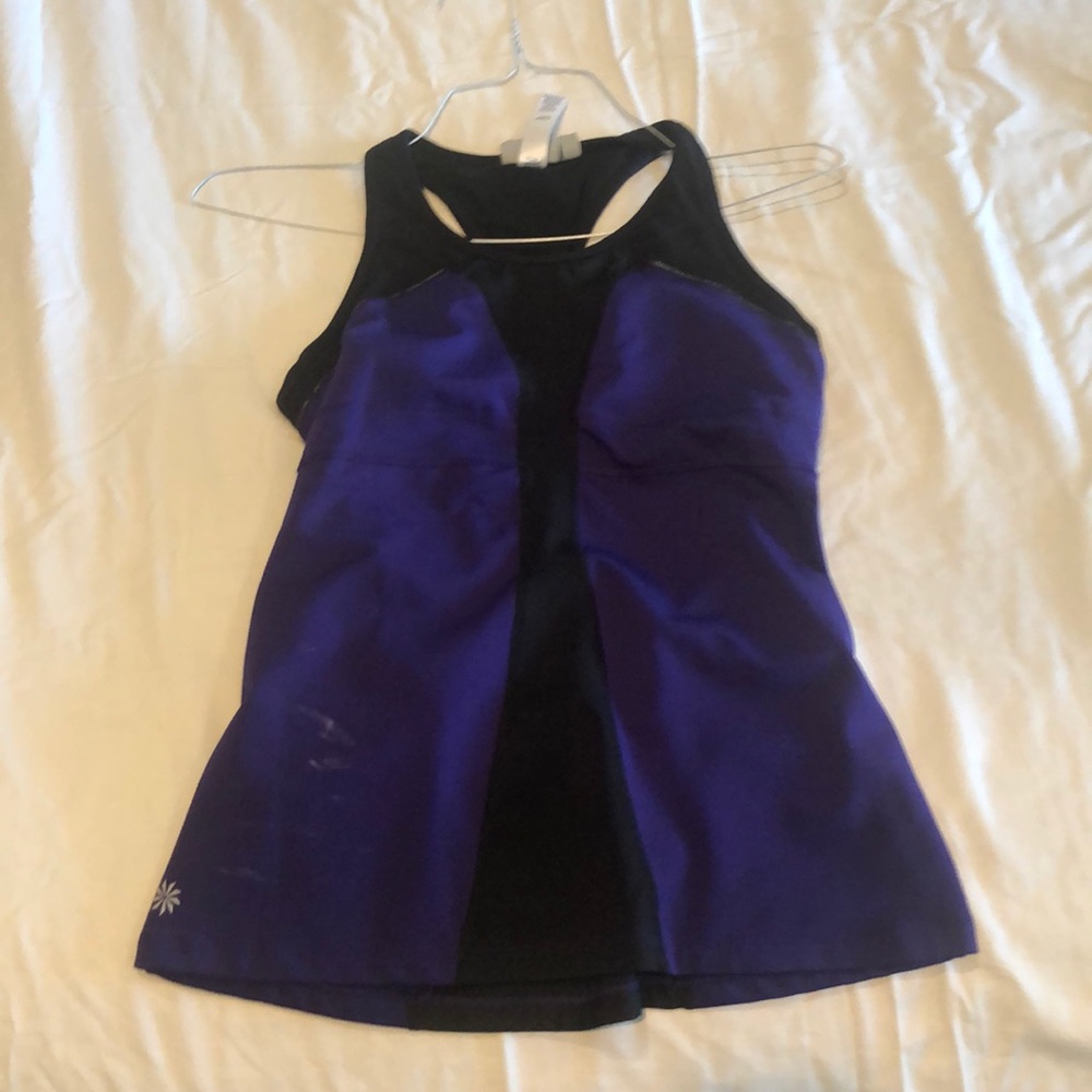 Women’s exercise purple tank top